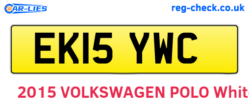 EK15YWC are the vehicle registration plates.