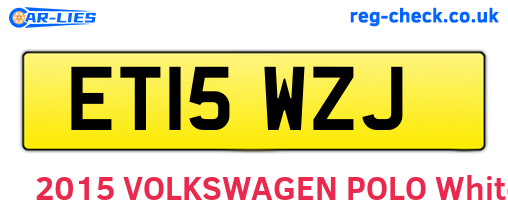 ET15WZJ are the vehicle registration plates.