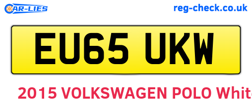 EU65UKW are the vehicle registration plates.