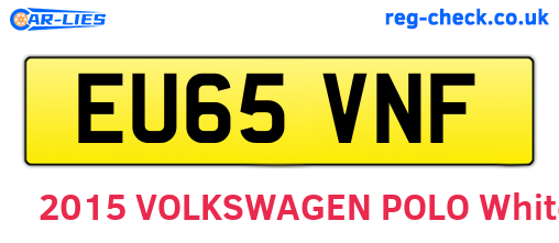 EU65VNF are the vehicle registration plates.