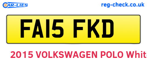FA15FKD are the vehicle registration plates.