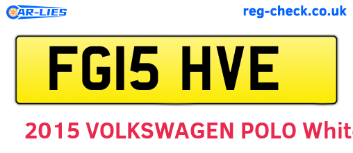 FG15HVE are the vehicle registration plates.