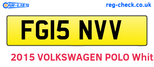 FG15NVV are the vehicle registration plates.