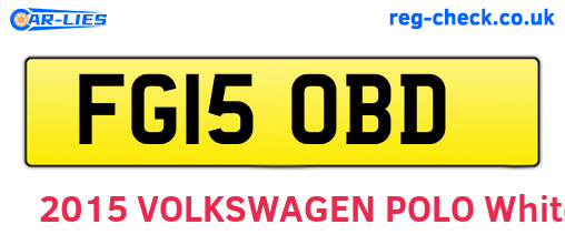 FG15OBD are the vehicle registration plates.