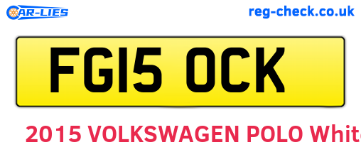 FG15OCK are the vehicle registration plates.