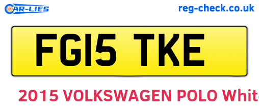 FG15TKE are the vehicle registration plates.