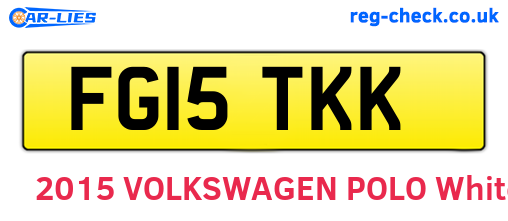 FG15TKK are the vehicle registration plates.