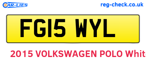 FG15WYL are the vehicle registration plates.