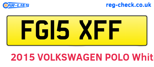 FG15XFF are the vehicle registration plates.