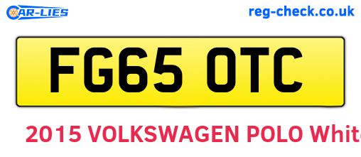 FG65OTC are the vehicle registration plates.