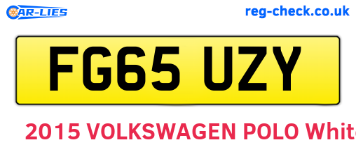 FG65UZY are the vehicle registration plates.