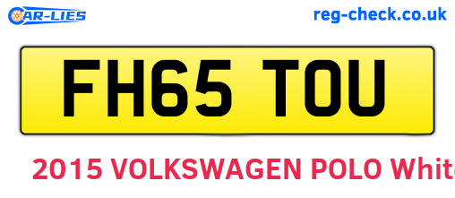 FH65TOU are the vehicle registration plates.