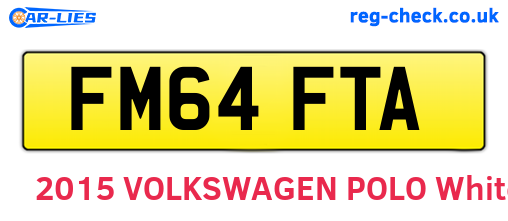 FM64FTA are the vehicle registration plates.