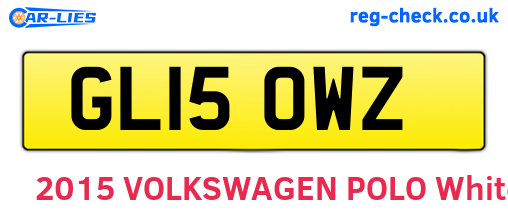GL15OWZ are the vehicle registration plates.