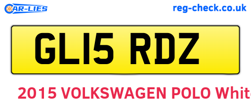 GL15RDZ are the vehicle registration plates.