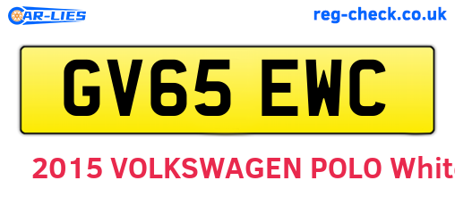GV65EWC are the vehicle registration plates.