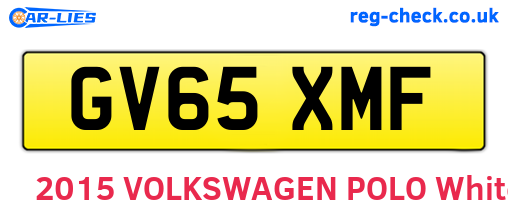 GV65XMF are the vehicle registration plates.