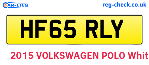 HF65RLY are the vehicle registration plates.