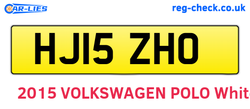HJ15ZHO are the vehicle registration plates.