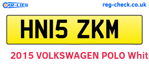 HN15ZKM are the vehicle registration plates.