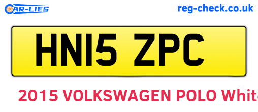 HN15ZPC are the vehicle registration plates.
