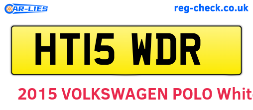 HT15WDR are the vehicle registration plates.