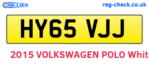 HY65VJJ are the vehicle registration plates.