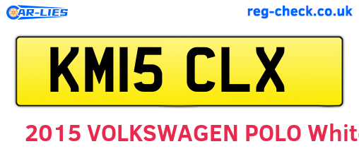 KM15CLX are the vehicle registration plates.