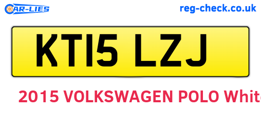 KT15LZJ are the vehicle registration plates.