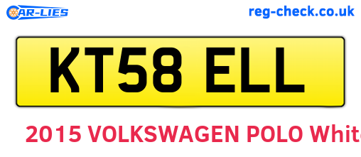 KT58ELL are the vehicle registration plates.