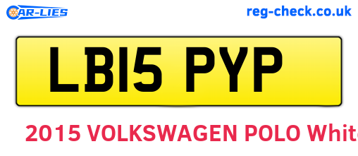 LB15PYP are the vehicle registration plates.
