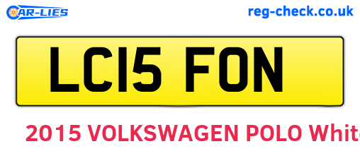 LC15FON are the vehicle registration plates.
