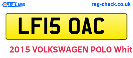 LF15OAC are the vehicle registration plates.