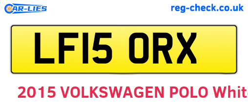 LF15ORX are the vehicle registration plates.