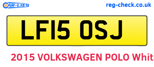 LF15OSJ are the vehicle registration plates.