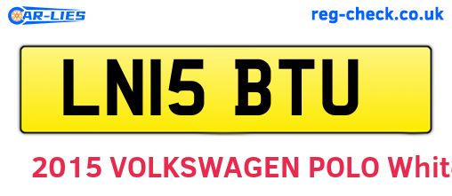 LN15BTU are the vehicle registration plates.