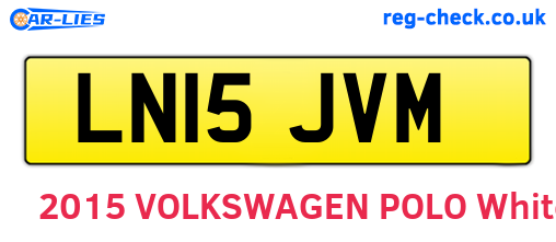 LN15JVM are the vehicle registration plates.