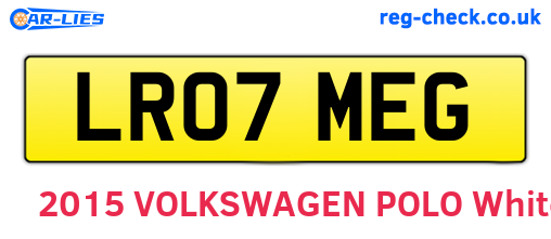 LR07MEG are the vehicle registration plates.
