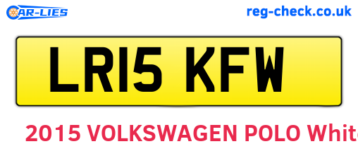 LR15KFW are the vehicle registration plates.