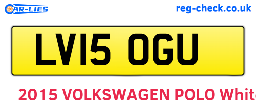 LV15OGU are the vehicle registration plates.