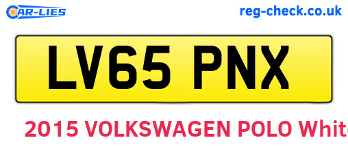 LV65PNX are the vehicle registration plates.