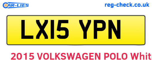 LX15YPN are the vehicle registration plates.