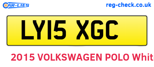 LY15XGC are the vehicle registration plates.