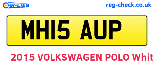 MH15AUP are the vehicle registration plates.