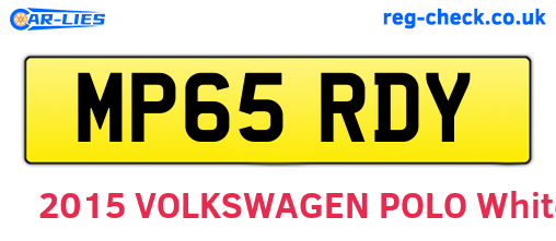 MP65RDY are the vehicle registration plates.
