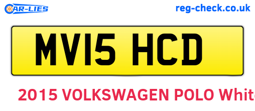 MV15HCD are the vehicle registration plates.