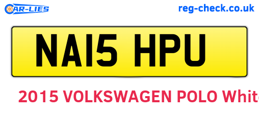 NA15HPU are the vehicle registration plates.