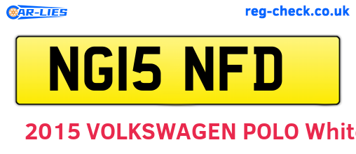 NG15NFD are the vehicle registration plates.