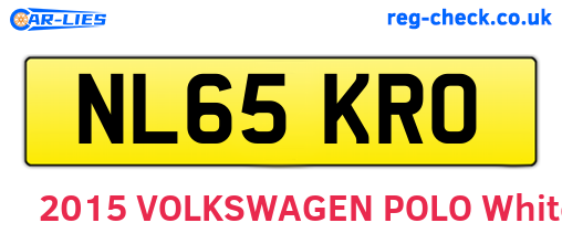 NL65KRO are the vehicle registration plates.