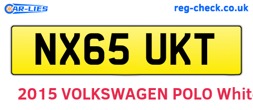 NX65UKT are the vehicle registration plates.